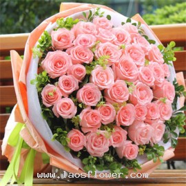 52 Pink Roses Bouquet